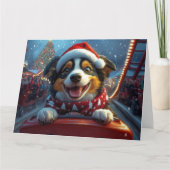 Australian Cattle Dog Roller Onderzetter Kerst Kaart (Voorkant)