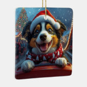 Australian Cattle Dog Roller Onderzetter Kerst Keramisch Ornament (Rechts)