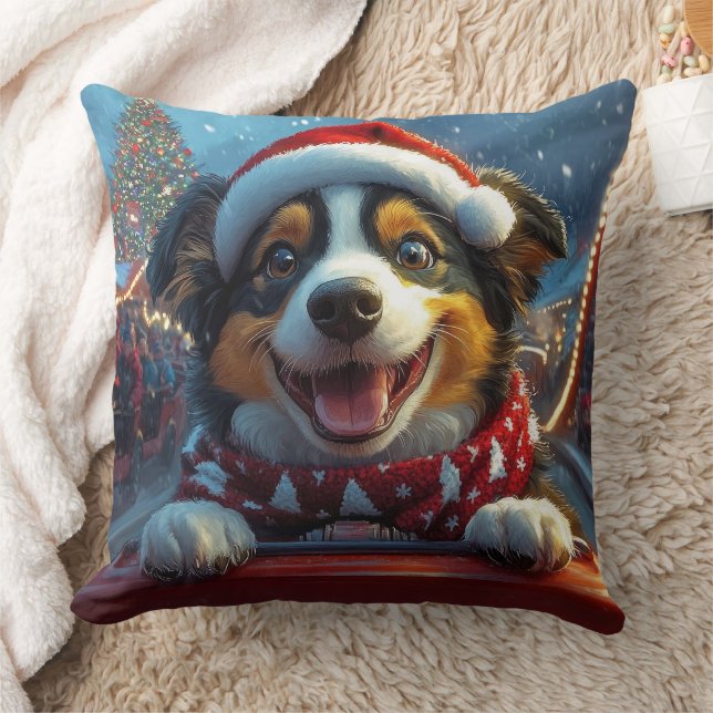 Australian Cattle Dog Roller Onderzetter Kerst Kussen (Deken)