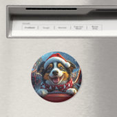 Australian Cattle Dog Roller Onderzetter Kerst Magneet (Insitu (Vaatwasser))