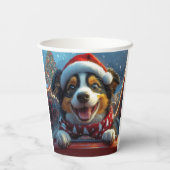 Australian Cattle Dog Roller Onderzetter Kerst Papieren Bekers (Achterkant)