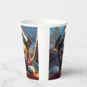 Australian Cattle Dog Roller Onderzetter Kerst Papieren Bekers (Rechts)