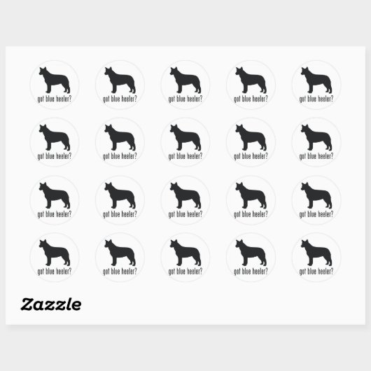 Australian Cattle Dog Ronde Sticker (Vel)