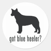 Australian Cattle Dog Ronde Sticker (Voorkant)