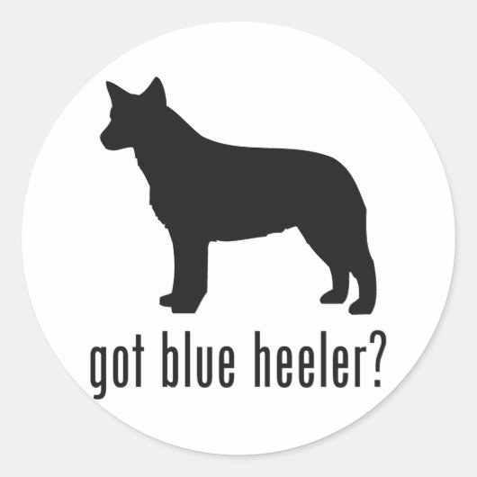 Australian Cattle Dog Ronde Sticker (Voorkant)