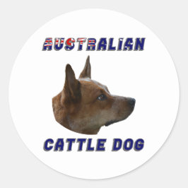 Australian Cattle Dog Ronde Sticker