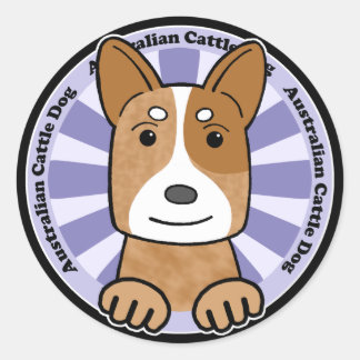 Australian Cattle Dog Ronde Sticker