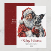 Australian Cattle Dog Santa Claus Kerstmis Feestdagenkaart (Voorkant / Achterkant)
