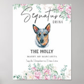 Australian Cattle Dog Signature Drink Teken Poster (Voorkant)
