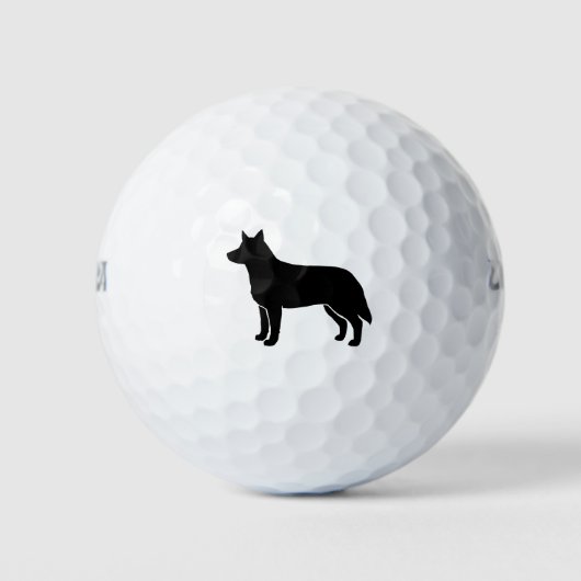 Australian Cattle Dog Silhouette Golfballen (Voorkant)