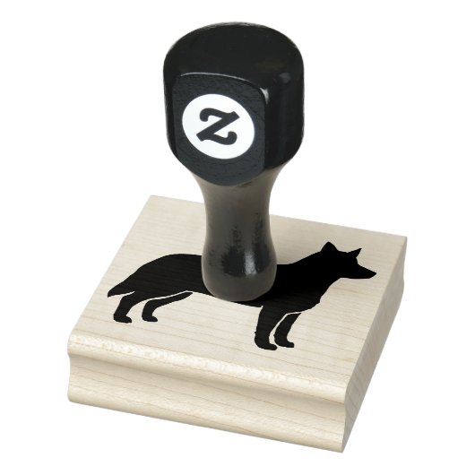 Australian Cattle Dog Silhouette Heeler Rubberstempel (Stempel)