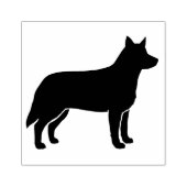 Australian Cattle Dog Silhouette Heeler Rubberstempel (Afrduk)