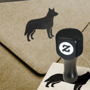 Australian Cattle Dog Silhouette Heeler Rubberstempel