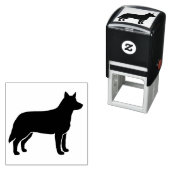 Australian Cattle Dog Silhouette Heeler Zelfinktende Stempel (In situ)