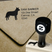Australian Cattle Dog Silhouette Return Address Rubberstempel