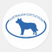Australian Cattle Dog Silhouette Sticker (Voorkant)