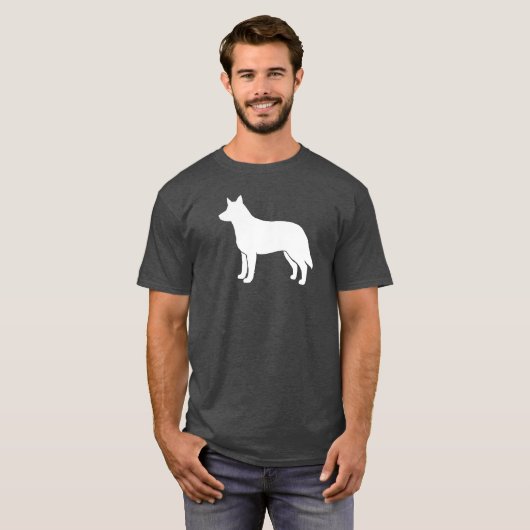 Australian Cattle Dog Silhouette T-shirt (Voorkant volledig)