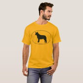 Australian Cattle Dog Silhouette T-shirt (Voorkant volledig)