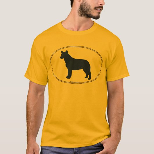 Australian Cattle Dog Silhouette T-shirt (Voorkant)
