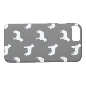 Australian Cattle Dog Silhouettes Pattern Gray Case-Mate iPhone Case (Achterkant (Horizontaal))