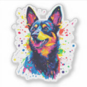 Australian Cattle Dog Sticker (Voorkant)