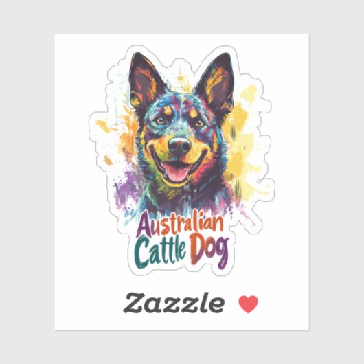 Australian Cattle Dog Sticker (Vel)