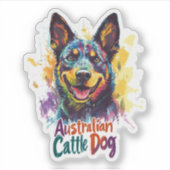 Australian Cattle Dog Sticker (Voorkant)