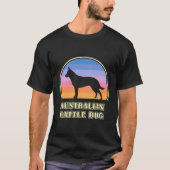 Australian Cattle Dog  Sunset Dog T-shirt (Voorkant)