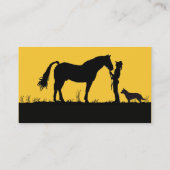 Australian Cattle Dog Sunset Silhouette Visitekaartje (Achterkant)