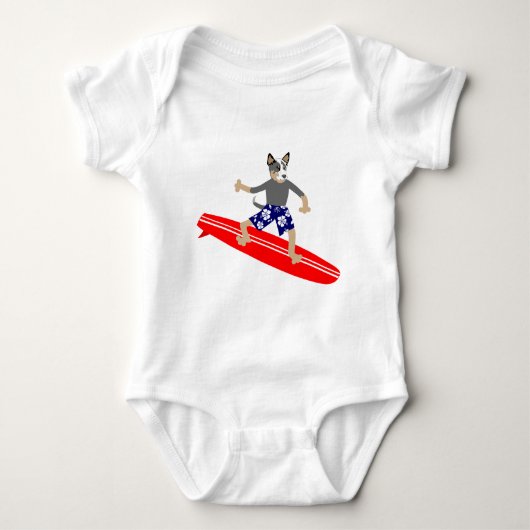Australian Cattle Dog Surfer Romper (Voorkant)