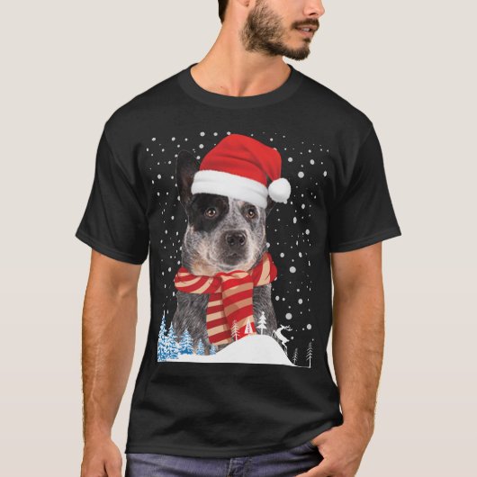 Australian Cattle Dog Ugly KerstSweater Santa T-shirt (Voorkant)