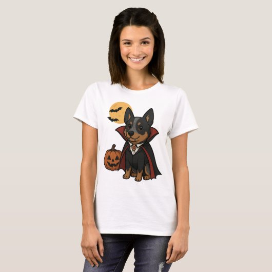 Australian Cattle Dog Vampire T-Shirt (Voorkant volledig)