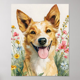 Australian Cattle Dog Wall Art – Waterverf Cattle Poster