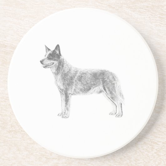 Australian Cattle Dog Zandsteen Onderzetter (Voorkant)