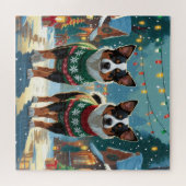 Australian Cattle Dogs Christmas Snow Holiday Legpuzzel (Horizontaal)