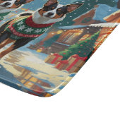 Australian Cattle Dogs Christmas Snow Holiday Snijplank (Hoek)