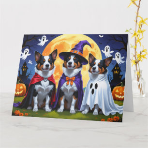 Australian Cattle Dogs Pumpkin Halloween Grappig Kaart