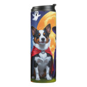 Australian Cattle Dogs Pumpkin Halloween Grappig Thermosbeker (Gedraaid links)