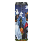 Australian Cattle Dogs Pumpkin Halloween Grappig Thermosbeker (Achterkant)