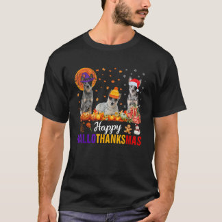 Australian Cattle Halothanksmas Halloween Thanksg T-shirt
