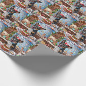 Australian Cattle Holiday Baking Feestelijke Kerst Cadeaupapier (Hoek)