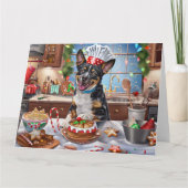 Australian Cattle Holiday Baking Feestelijke Kerst Kaart (Voorkant)