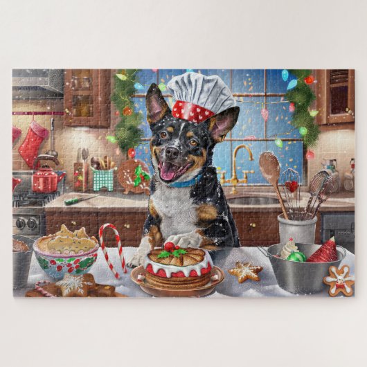 Australian Cattle Holiday Baking Feestelijke Kerst Legpuzzel (Horizontaal)