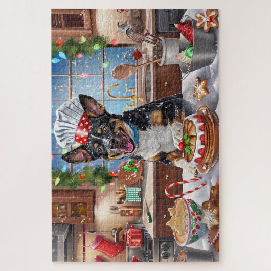 Australian Cattle Holiday Baking Feestelijke Kerst Legpuzzel (Verticaal)