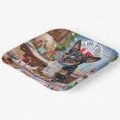 Australian Cattle Holiday Baking Feestelijke Kerst Papieren Bordje (Gebogen)