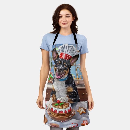 Australian Cattle Holiday Baking Feestelijke Kerst Schort (Gedragen)