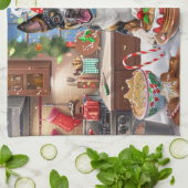 Australian Cattle Holiday Baking Feestelijke Kerst Theedoek (Gevouwen)