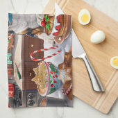 Australian Cattle Holiday Baking Feestelijke Kerst Theedoek (Quarter Fold)