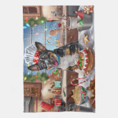 Australian Cattle Holiday Baking Feestelijke Kerst Theedoek (Verticaal)