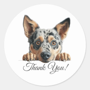 Australian Cattle Schattige Dog Dank u wel Ronde Sticker